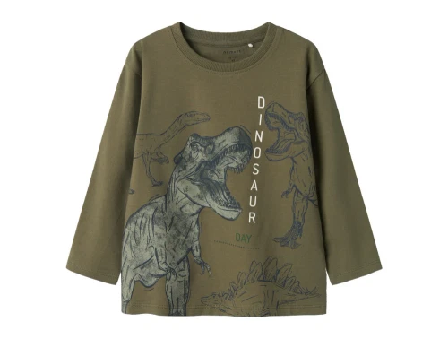 Name It dusty olive dino top